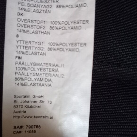 Sportalm Women's Black Faux Leather Jacket Swarovski Biker Urban Whimsigoth Sz 8 - Picture 12 of 12